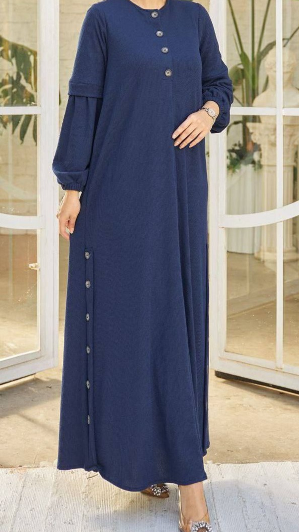 Midnight Blue Knit Long Maxi