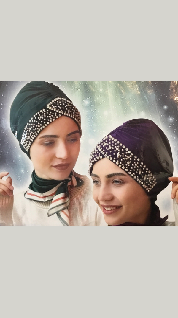 Rhinestone Turban Hijab