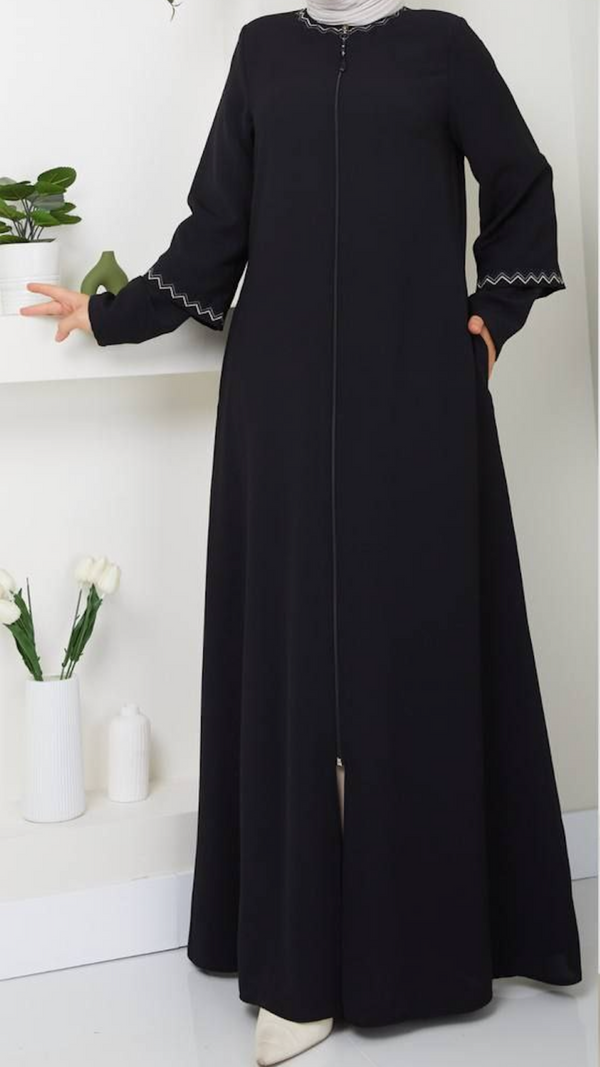 Elegant Casual Abaya (Black)