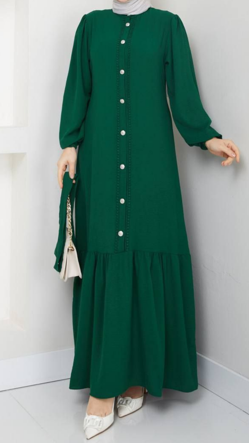 Cotton Frill Maxi (Emerald)