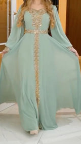 Chic Turkish Kaftan(Mint)