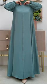 Teal Zipper Abaya (Turkey)