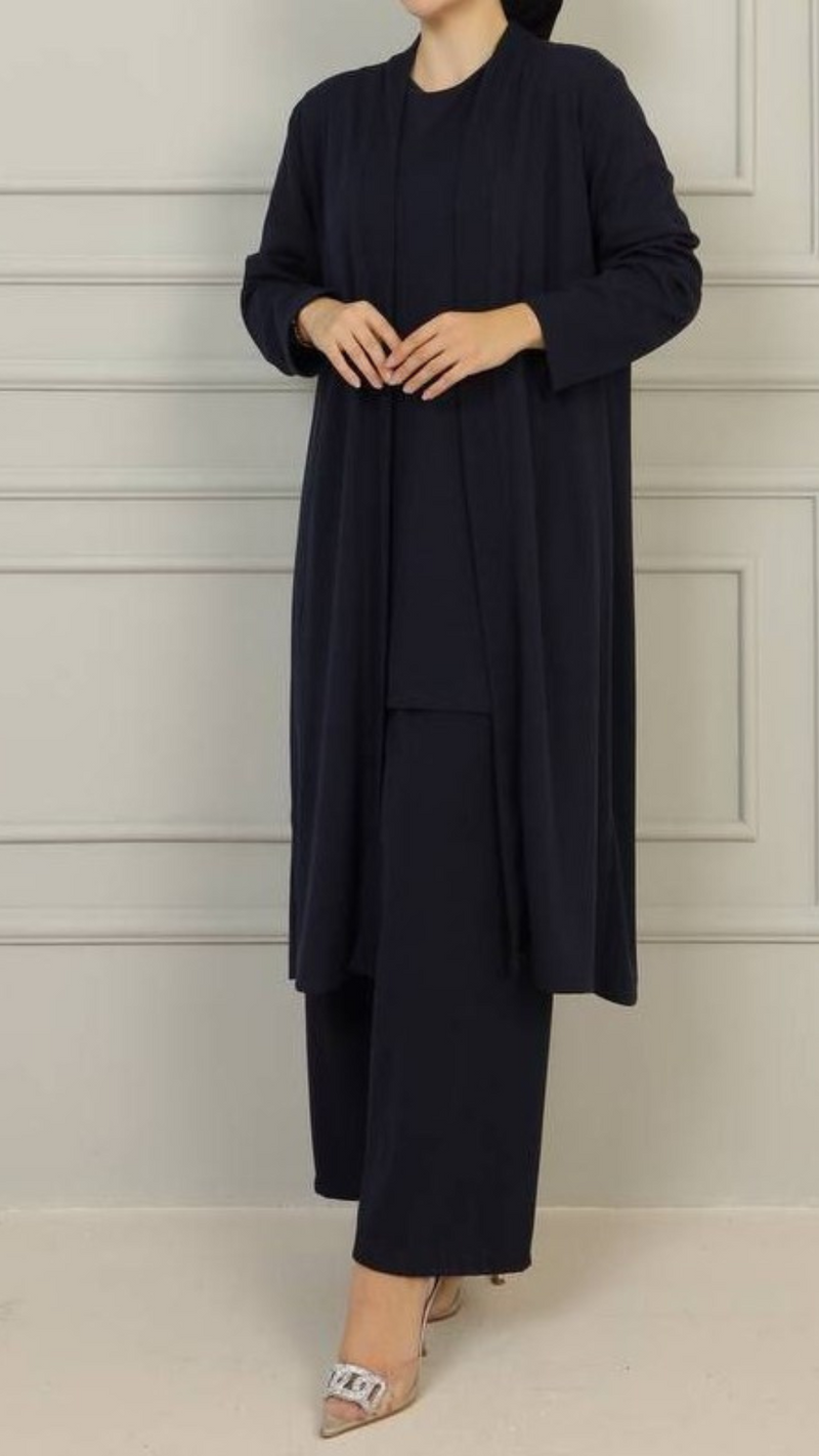 Knit Shrug Set/Black (Plus Sizes)