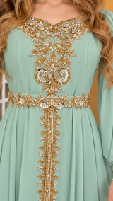 Chic Turkish Kaftan(Mint)