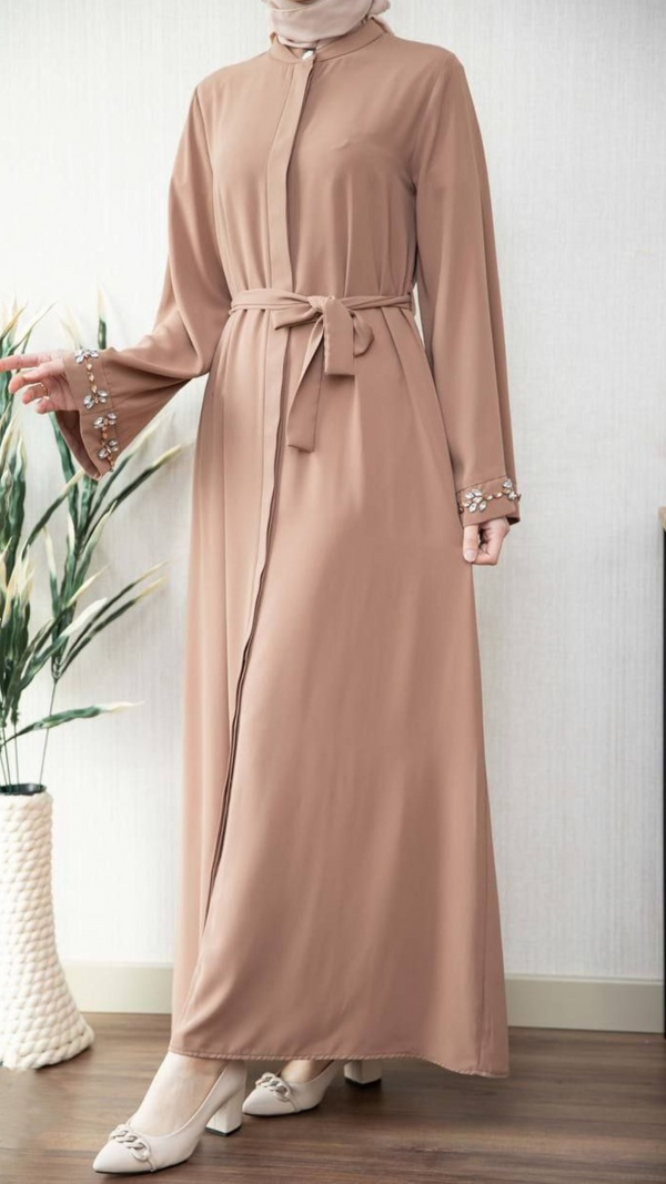 Crystal Maxi Abaya (Tan)