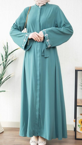 Crystal Maxi Abaya (Teal)