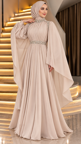 Ameera Party Dress (Beige)