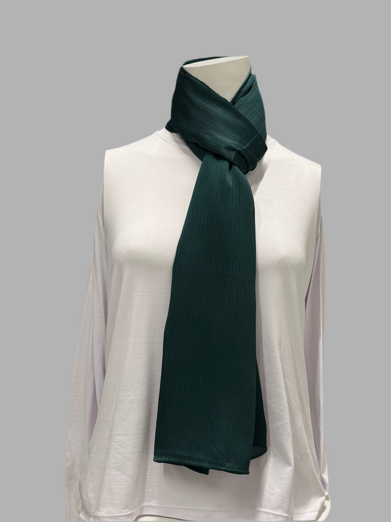 Crinkle silk scarf