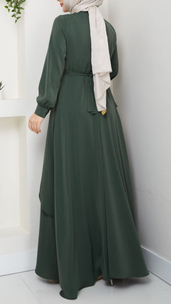 Trendy Layered Maxi (Olive)