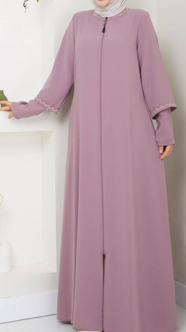 Elegant Casual Abaya (Dusky Pink)