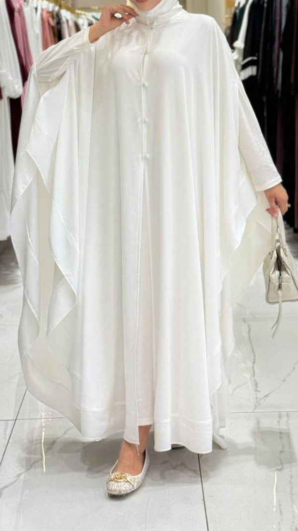 Elegant White Farasha Abaya