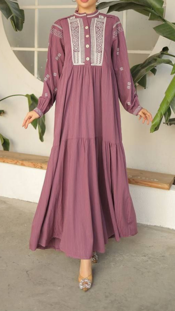 Cotton Embroidery Maxi (Iris)