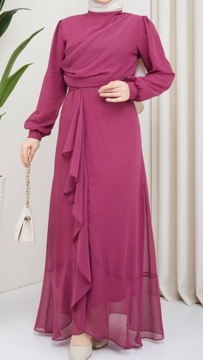 Modish Chiffon Frill Maxi