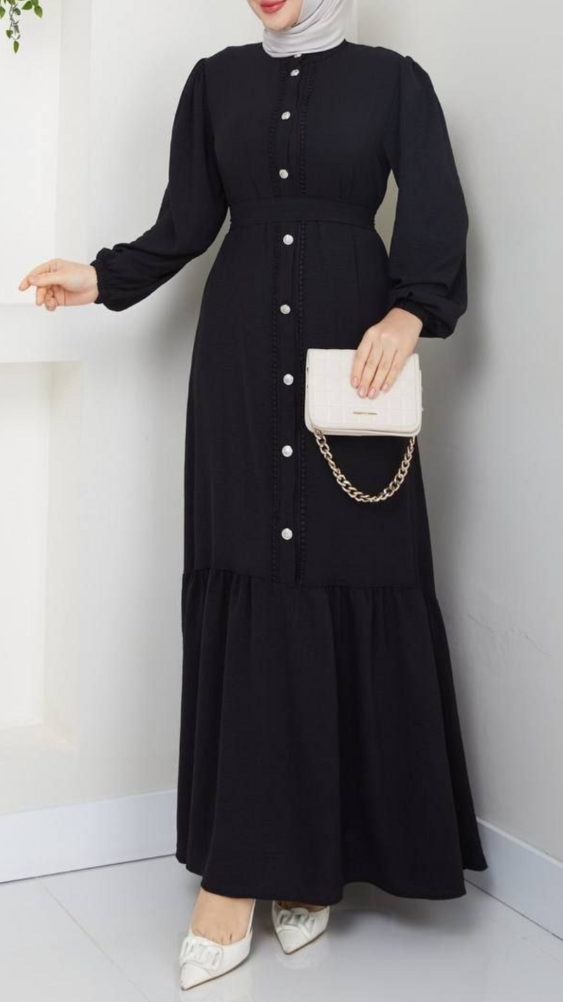 Cotton Frill Maxi (Black)