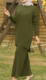 Olive Knit Set