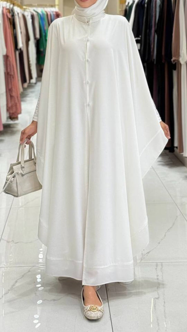 Elegant White Farasha Abaya