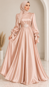 Radiance Satin Gown (Gold)