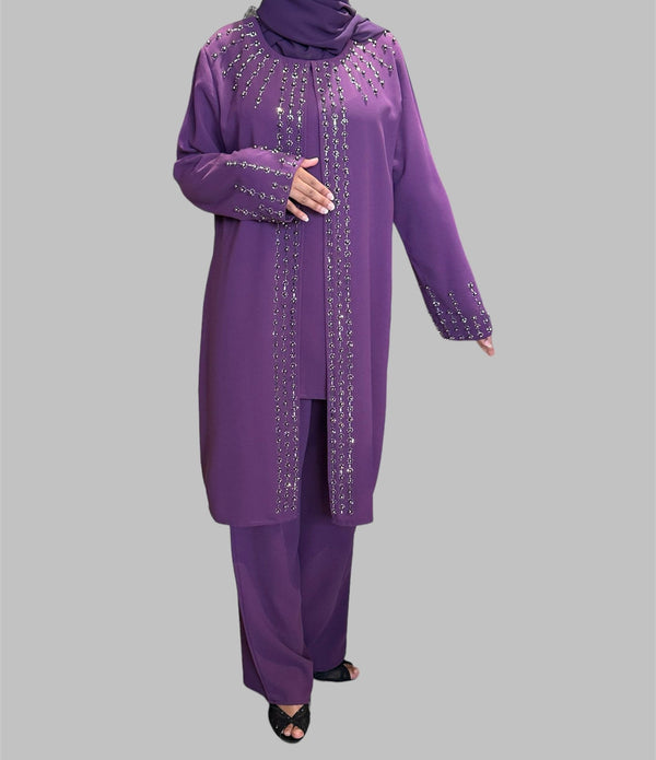 Modish Tunic Set (Violet)