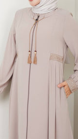 Classic Embroidery Abaya (Blush)