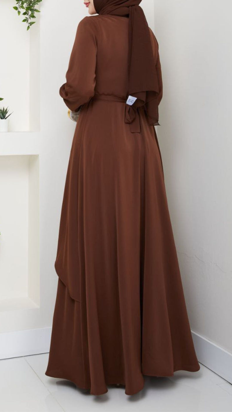 Trendy Layered Maxi (Cocoa Brown)