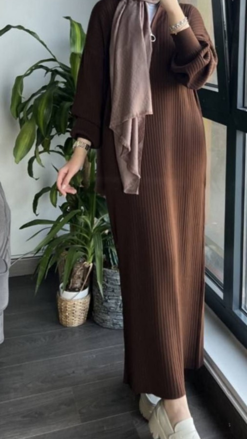 Long Knit Dress (Mocha)