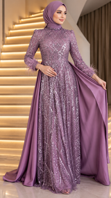 Laila - Purple Mauve Party Gown