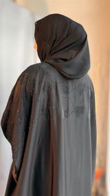 Black Crystal Farasha Abaya