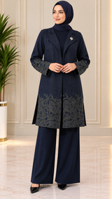 Heritage Shrug Set-Heather Blue
