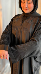 Black Crystal Farasha Abaya