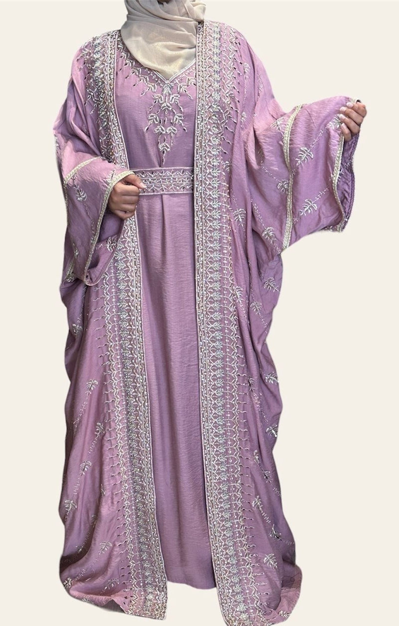 Chic Moroccan Kaftan (Dusky Pink)