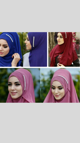 Chiffon Instant Hijab w Crystals