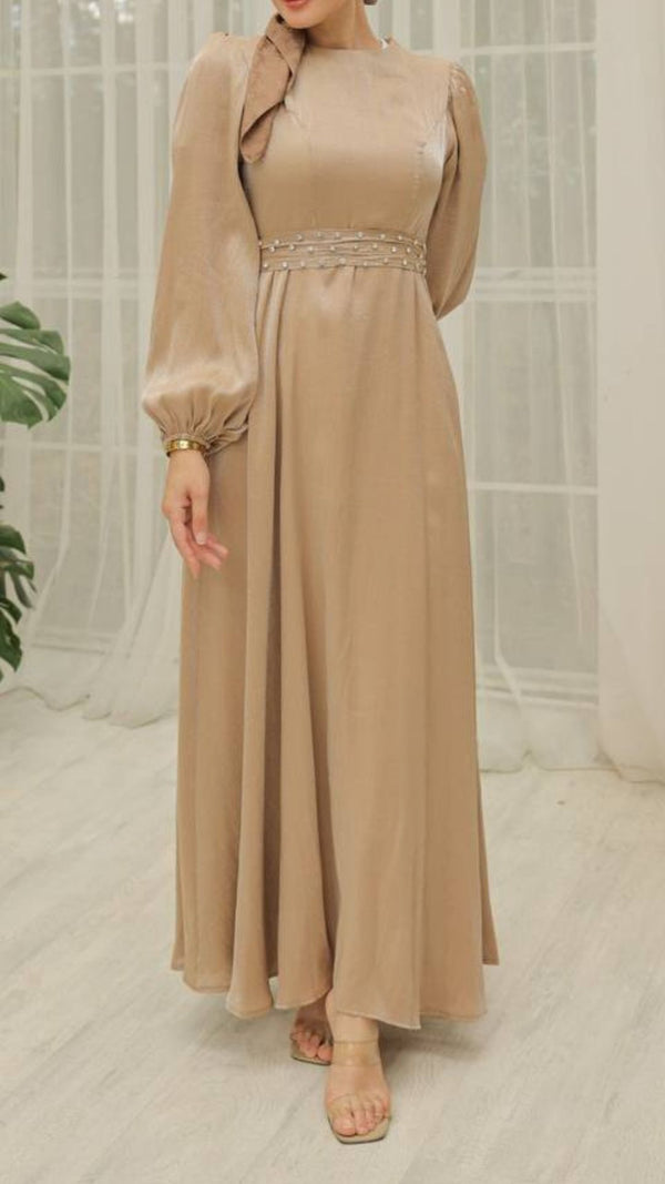 Champagne Gold Satin Dress