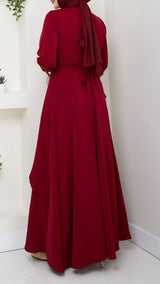Trendy Layered Maxi (Crimson)
