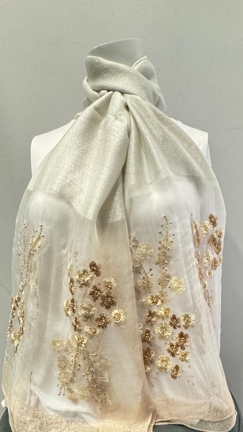 Embroidered Party Scarf