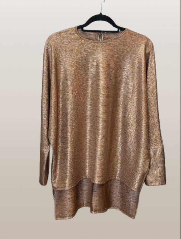 Bronze shimmer blouse