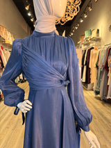 Ayah Shimmer Silk (Midnight Blue)