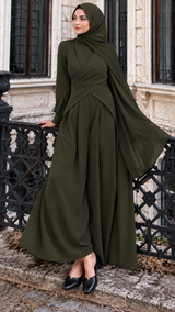 OIive Drape Tunic Set