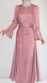 Mehrma /Rouge-Shimmer Silk Dress