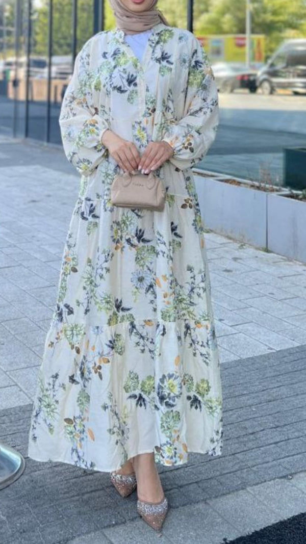 Casual Floral Maxi (Yellow)