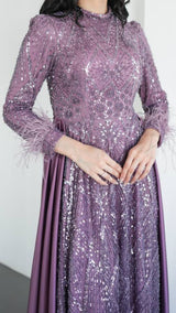 Laila - Purple Mauve Party Gown