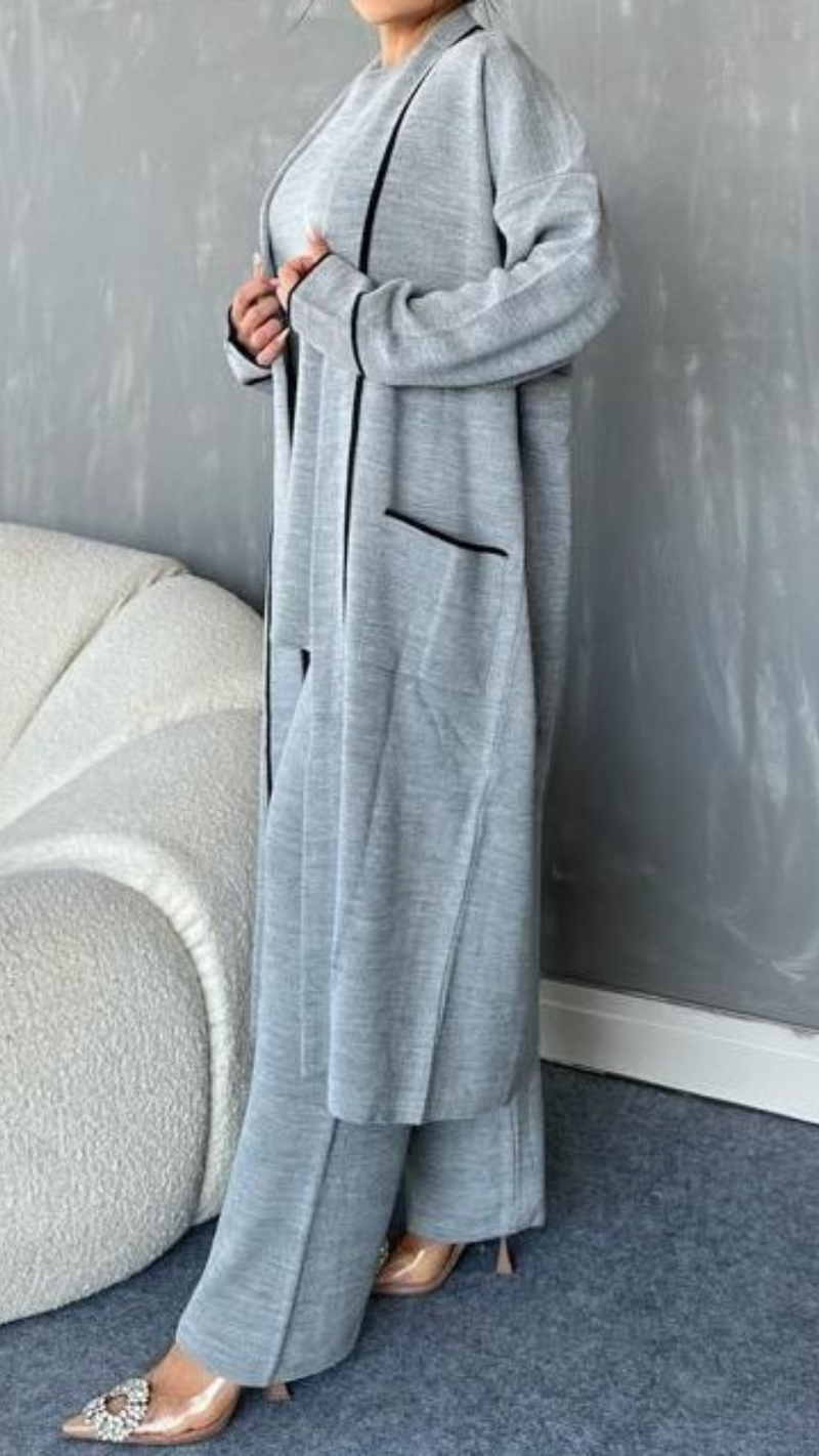 Trendy Knit Set (Grey)