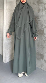 Turkish Prayer Jilbab Set (Serene Sage)