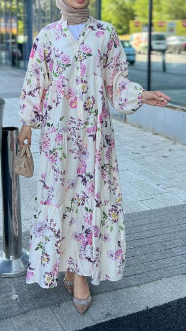 Casual Floral Maxi (Pink)