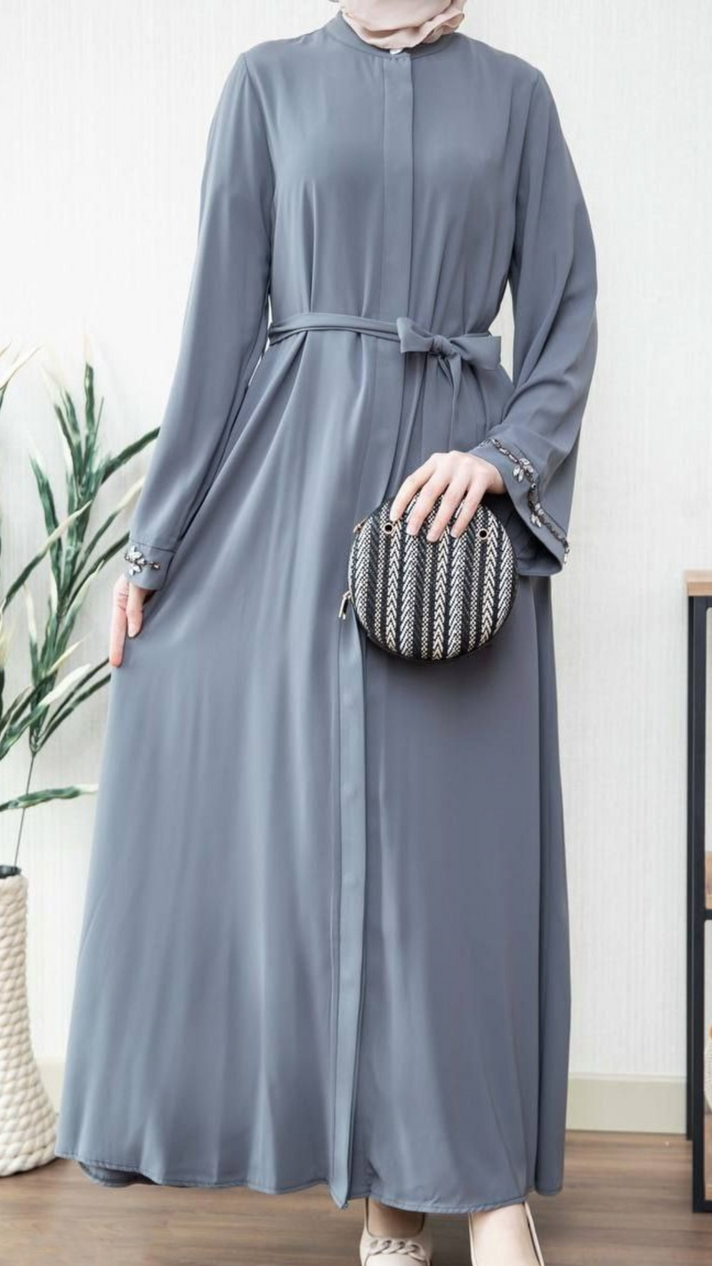 Crystal Maxi Abaya (Grey)