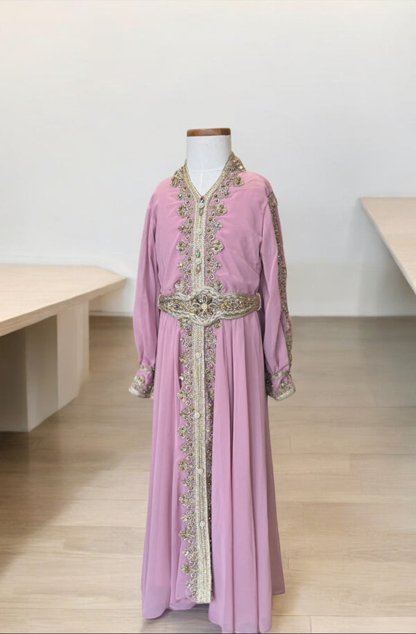 Girls Fancy Turkish Kaftan (Pink)