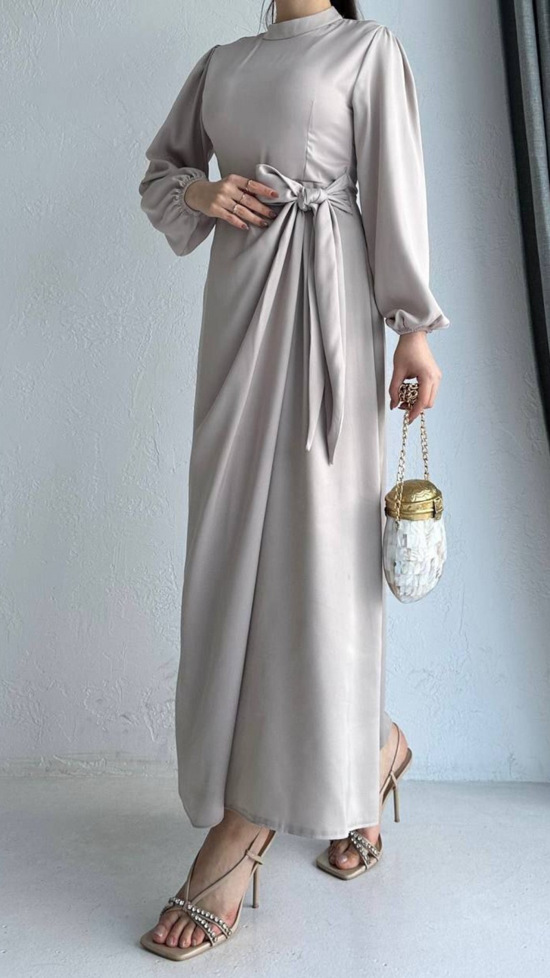 Side Tie Dress / Nude