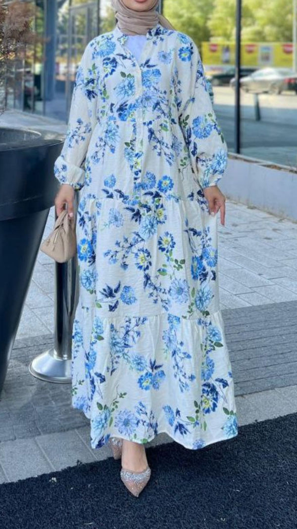 Casual Floral Maxi (Blue)