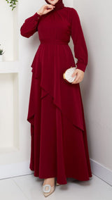 Trendy Layered Maxi (Crimson)