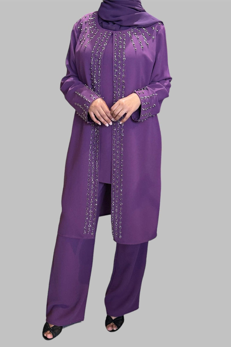 Modish Tunic Set (Violet)