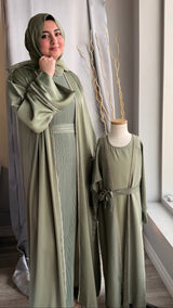 Elegant Sage Kids Abaya(UAE)